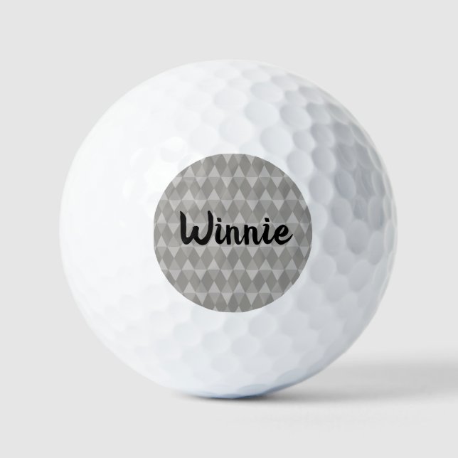 Pelotas De Golf Patrón de Diamante Gris (Anverso)