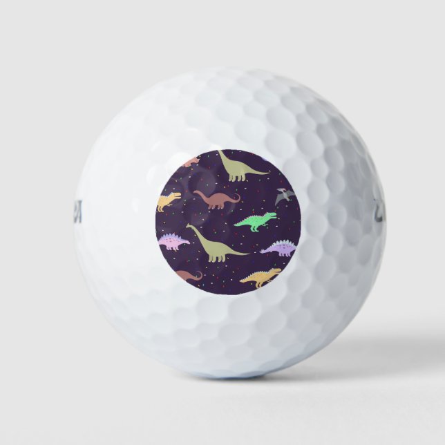 Pelotas De Golf Patrón de dinosaurios (Anverso)