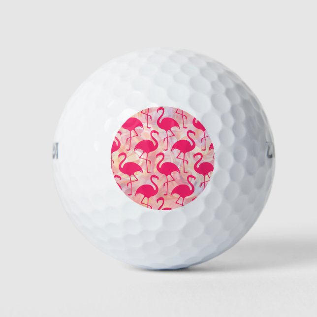 Pelotas De Golf Patrón de flamenco rosado de moda (Anverso)