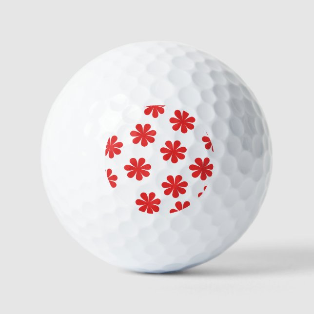 Pelotas De Golf Patrón de flor abstracto (Anverso)