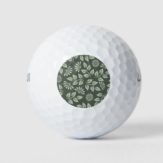 Pelotas De Golf Patrón de flores de primavera (Anverso)