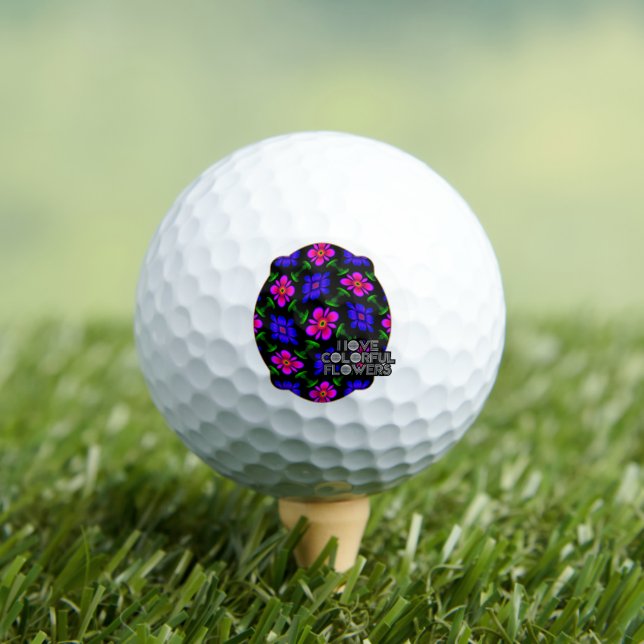 Pelotas De Golf Patrón de flores rosas adorables (Camiseta in situ)
