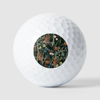 Pelotas De Golf Patrón de flores silvestres y secas.