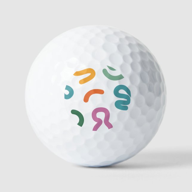 Pelotas De Golf Patrón de Formas Abstractas Coloridas (Anverso)