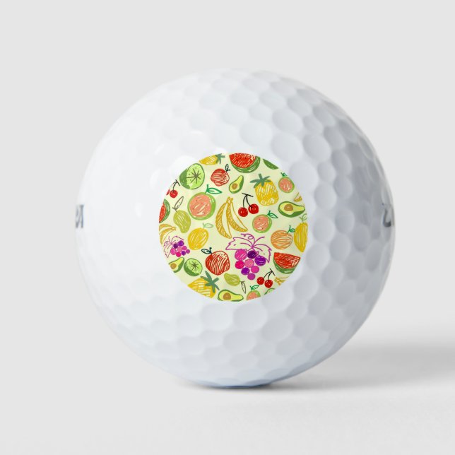 Pelotas De Golf Patrón de frutas (Anverso)