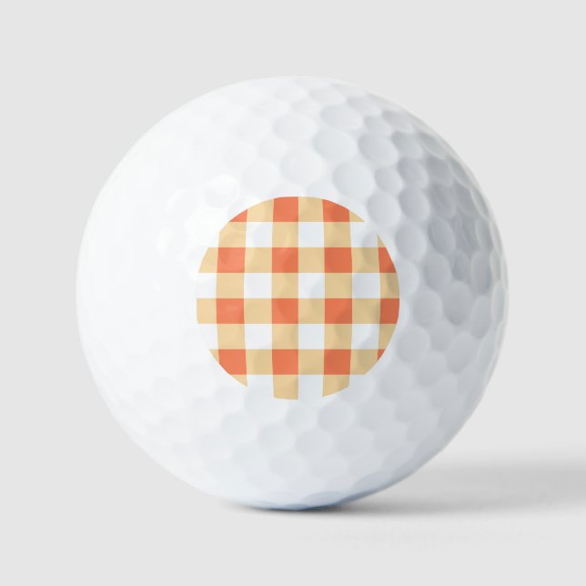 Pelotas De Golf Patrón de Gingham (Anverso)