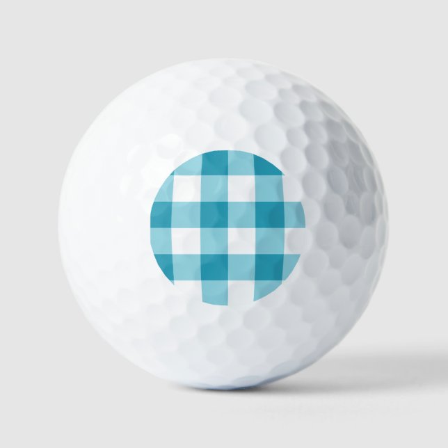 Pelotas De Golf Patrón de Gingham (Anverso)