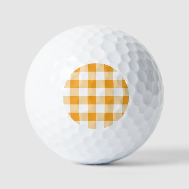 Pelotas De Golf Patrón de Gingham (Anverso)
