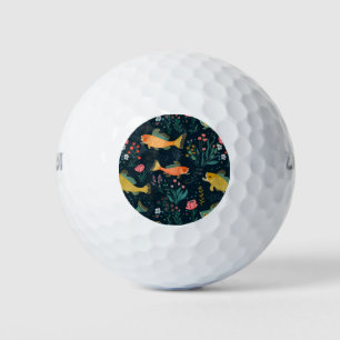 Pelotas De Golf Patrón de la planta acuática de Koi de peces subac