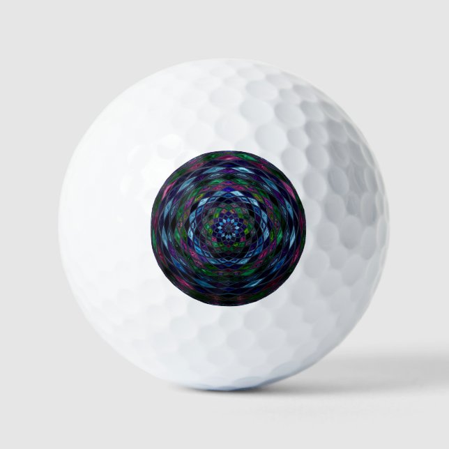 Pelotas De Golf Patrón de mosaico abstracto #7 (Anverso)