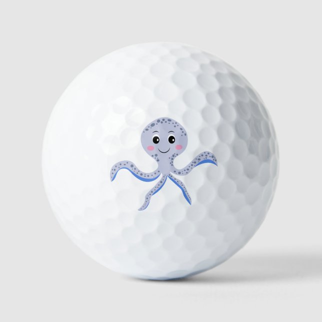 Pelotas De Golf Patrón de pulpo bajo el mar (Anverso)