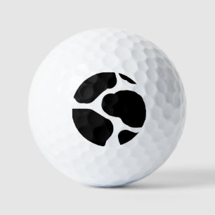 Pelotas De Golf Patrón de puntos de vaca negros y blancos
