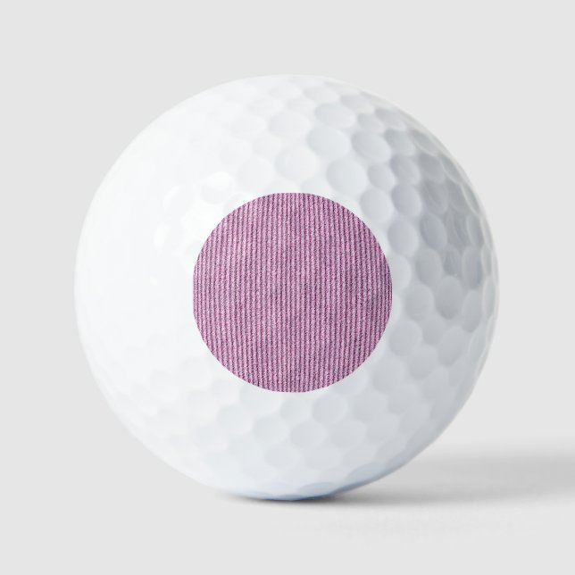 Pelotas De Golf Patrón de raya de pana rosa casual (Anverso)