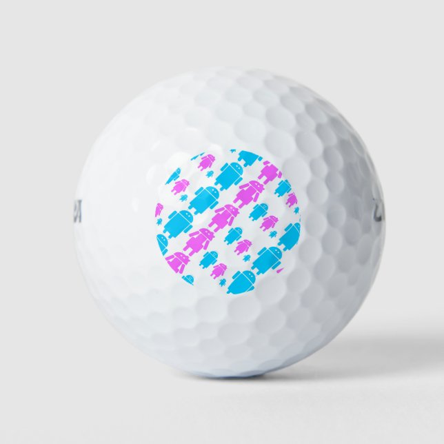 Pelotas De Golf Patrón de robot corto (Anverso)