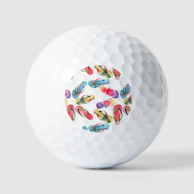 Pelotas De Golf Patrón Flip Flops de la playa de verano (Anverso)