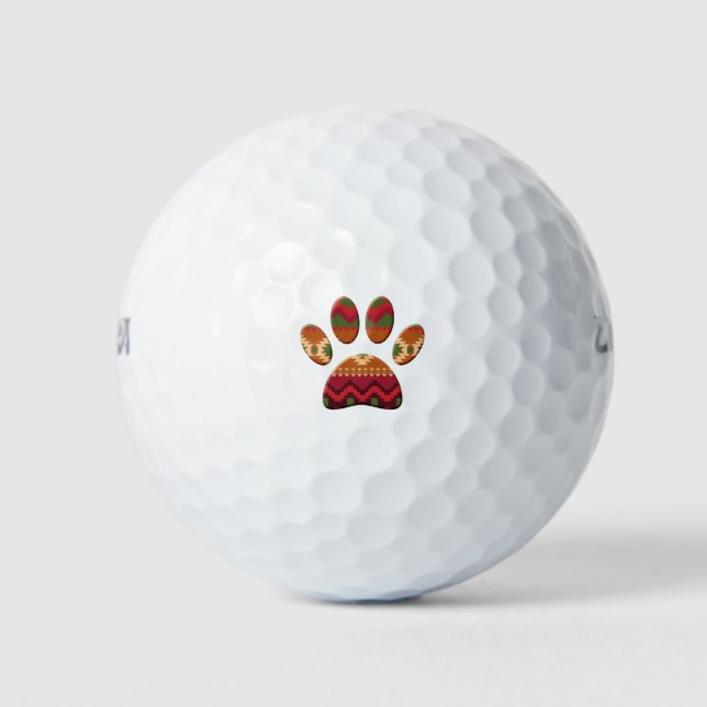 Pelotas De Golf Patrón geométrico azteca Pinza de perro (Anverso)
