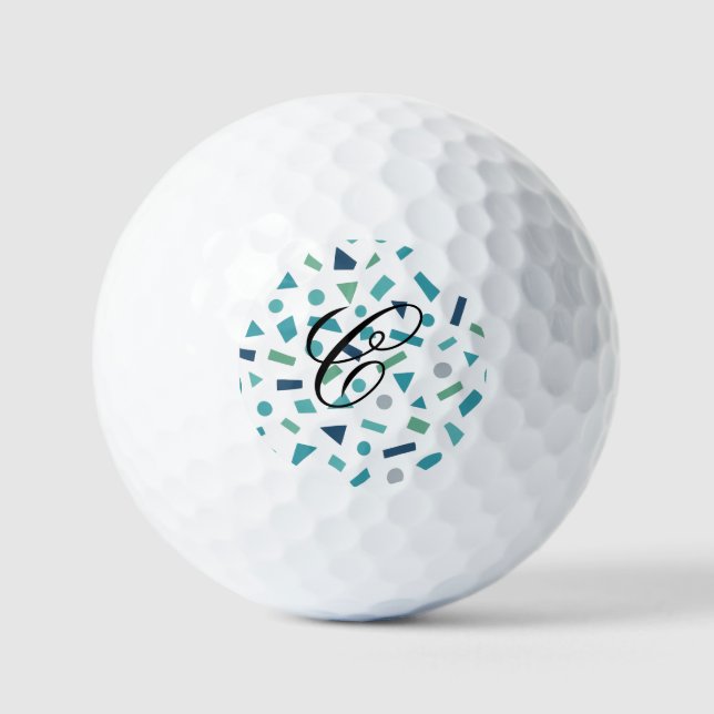 Pelotas De Golf Patrón geométrico retro - Diseño de estilo Memphis (Anverso)