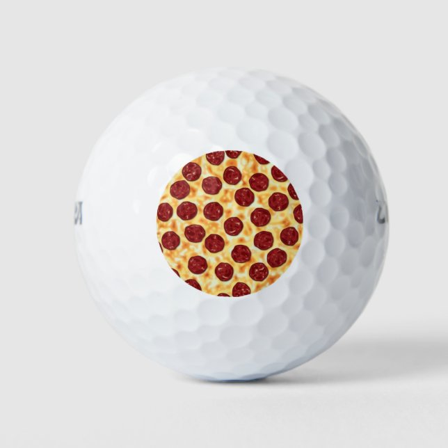 Pelotas De Golf Patrón Pepperoni Pizza (Anverso)