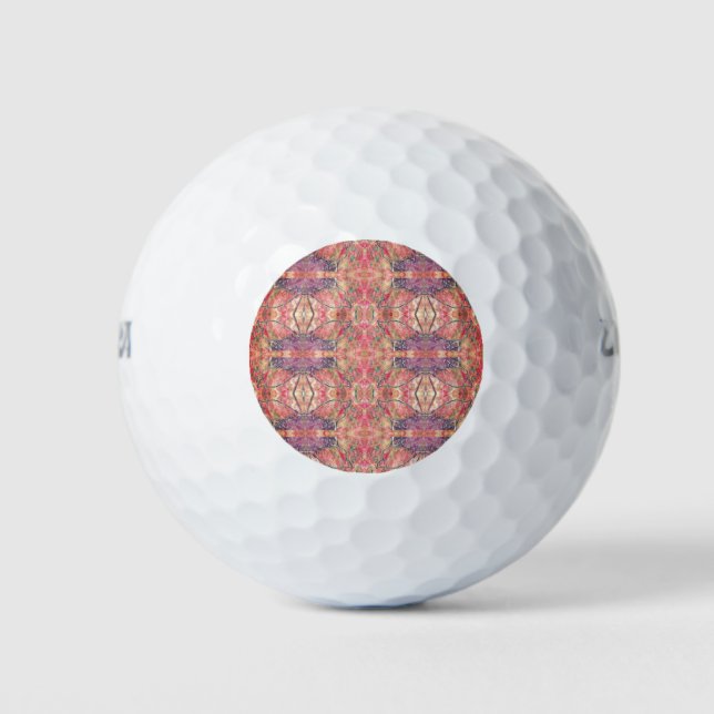 Pelotas De Golf Patrón púrpura y rosa (Anverso)