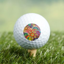 Pelotas De Golf Patrón retro falso Resumen bohemio