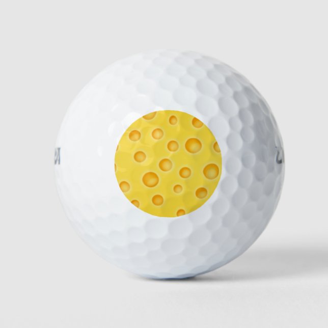 Pelotas De Golf Patrón suizo de textura con queso Cheezy (Anverso)