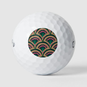Pelotas De Golf patrón verde en forma de cáscara
