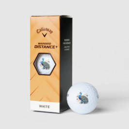 Pelotas De Golf Pavo con flores púrpuras