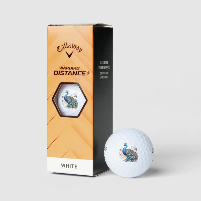 Pelotas De Golf Pavo con flores púrpuras (Embalaje)