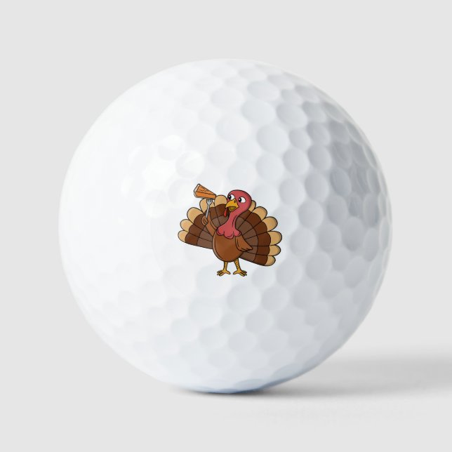 Pelotas De Golf Pavo Con Rebanada De Pay (Anverso)