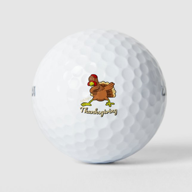 Pelotas De Golf pavo de los dabbing (Anverso)