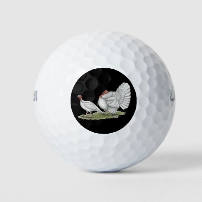 Pelotas De Golf Pavos White Holland (Anverso)