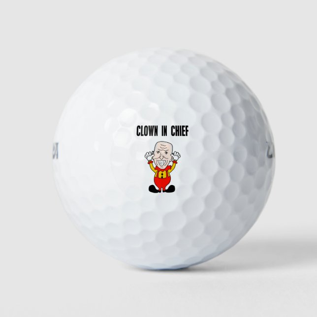 Pelotas De Golf Payaso de Biden en jefe (Anverso)