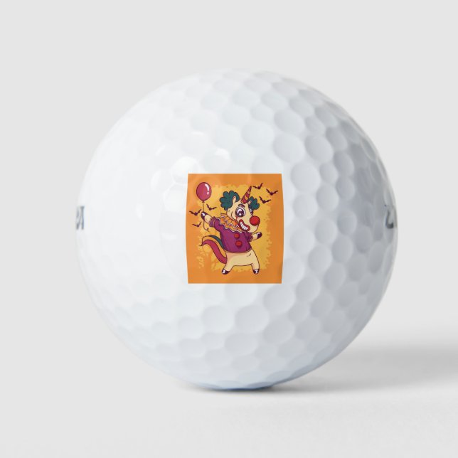 Pelotas De Golf Payaso de Unicorn (Anverso)