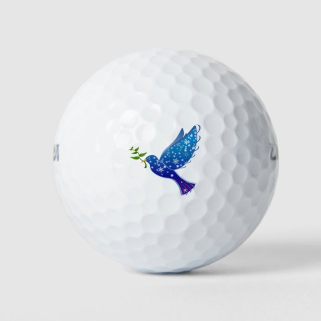 Pelotas De Golf Peace Dove Bird Symbol Love Freedom Pigeon (Anverso)