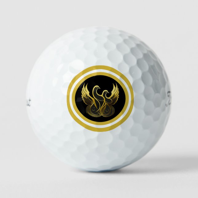 Pelotas De Golf Peace in Flight Featuring Two Gold Doves (Anverso)