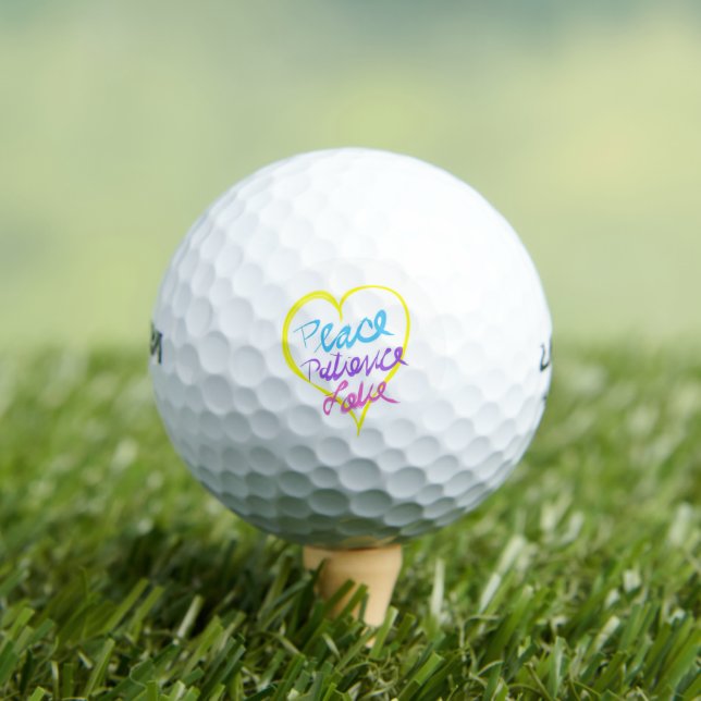 Pelotas De Golf Peace Love Patience Golf Balls (Camiseta in situ)