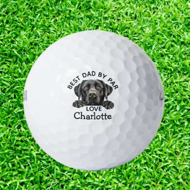 Pelotas De Golf Peeking Black Labrador Puppy Tema (Brighten your game with Peeking Black Labrador Puppy theme golf balls, perfect for dog lovers.  )
