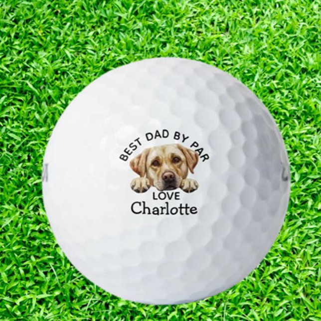 Pelotas De Golf Peeking Golden Labrador Tema de la pipa (Add joy to your golf game with Peeking Golden Labrador Puppy theme golf balls—perfect for dog lovers)