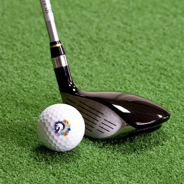 Pelotas De Golf Pegasus Floral Negro (Subido por el creador)