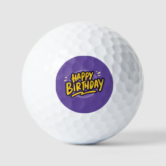 Pelotas De Golf Pegatina de cumpleaños