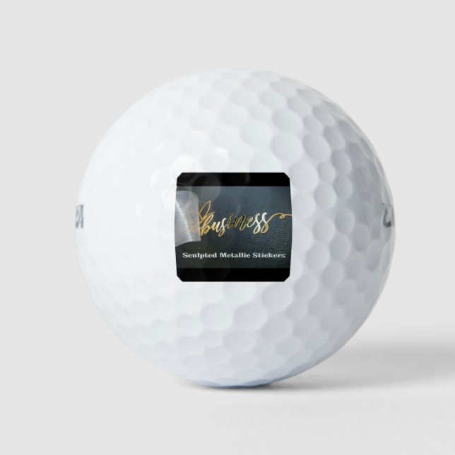 Pelotas De Golf Pegatinas de metal esculpido por personalizar (Anverso)