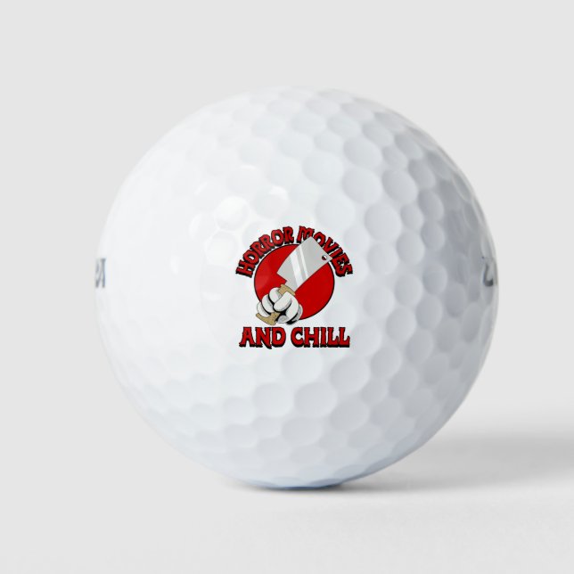 Pelotas De Golf Películas de Terror y Relajarse (Anverso)