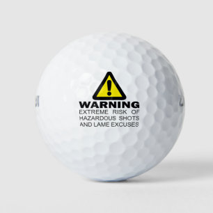 Pelotas De Golf Peligro extremo de advertencia: arma de fuego peli