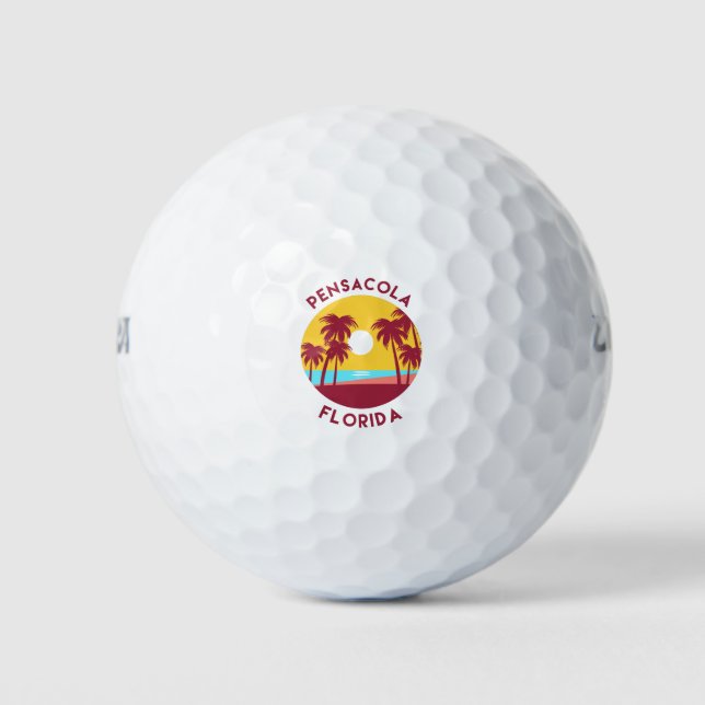 Pelotas De Golf Pensacola, Florida Beach Landscape (Anverso)