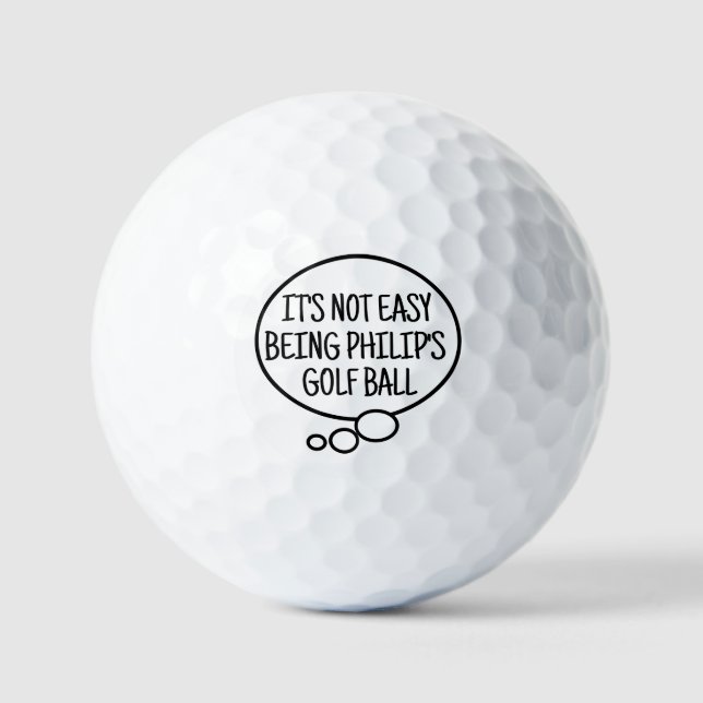 Pelotas De Golf Pensamiento cómico sobre la explosión de globos (Anverso)