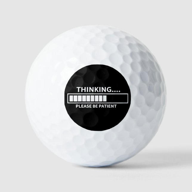 Pelotas De Golf Pensando Por Favor Esperar Camiseta (Anverso)