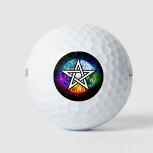 Pelotas De Golf Pentagrama de Wiccan