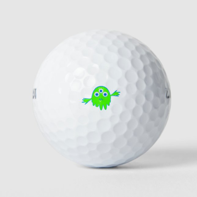 Pelotas De Golf Pequeño Monstruo Radiactivo (Anverso)