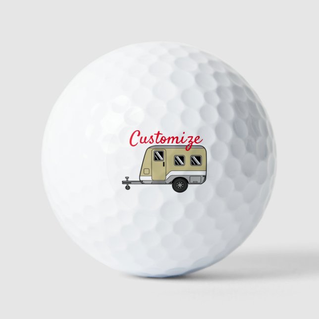 Pelotas De Golf Pequeño Tan Caravana Camper Thunder_Cove (Anverso)
