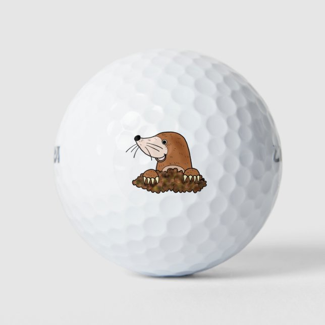 Pelotas De Golf Pequeño y gracioso arte de personalizado animal (Anverso)